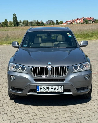 BMW X3 cena 72900 przebieg: 171100, rok produkcji 2013 z Świebodzin małe 106